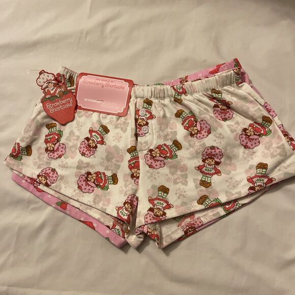 🍓 NWT! Women's Nostalgic Strawberry Shortcake Sleep Shorts 2 pack Medium - Picture 6 of 6